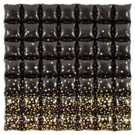 Foil Balloon Waffle Panel 36 Inch Black