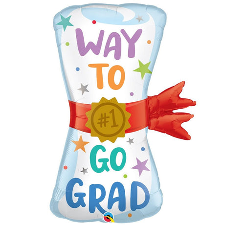 Graduation Foil Balloon 36 Inch Diploma