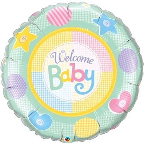 Foil Balloon Welcome Baby Soft Pattern 36 Inch