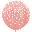Latex Balloons White Confetti Rose Gold 36 Inch