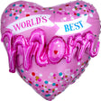 Foil Balloon 36 Inch World's Best M-O-M!