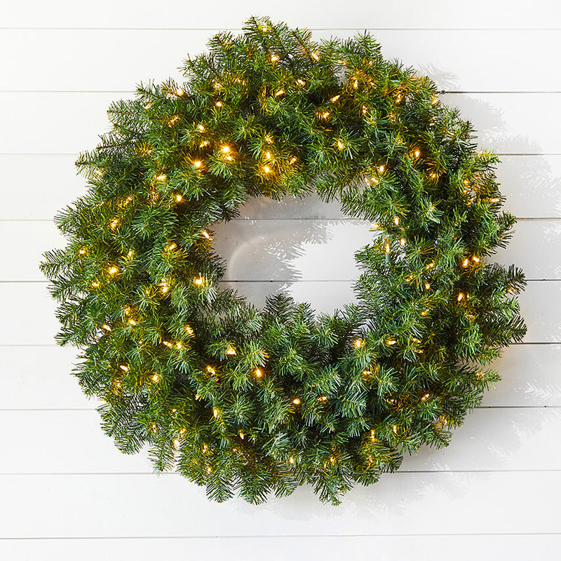 Norway Pine LED Wreath 36 Inch 320 Tips 150 Lights Christmas Holiday Decor