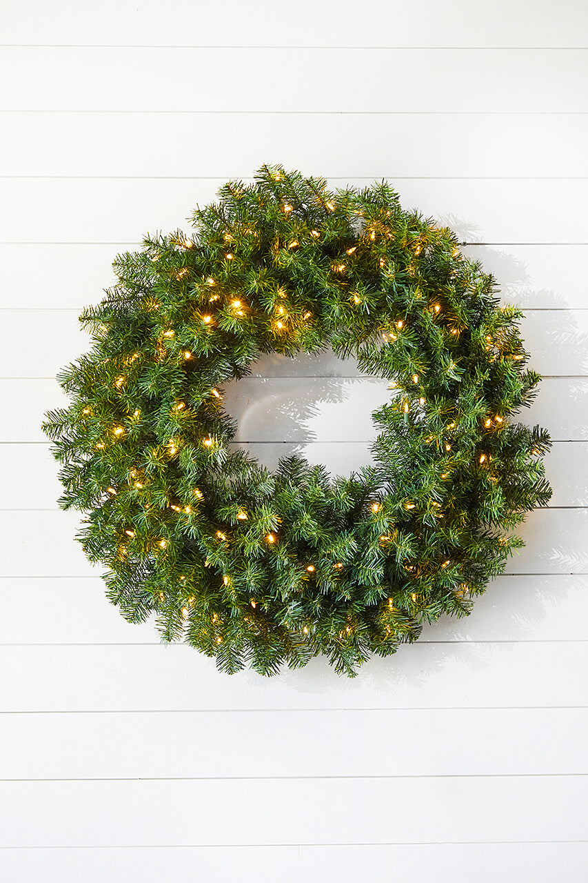 36" Norway Pine Wreath 320T/150WW LED WL/UL