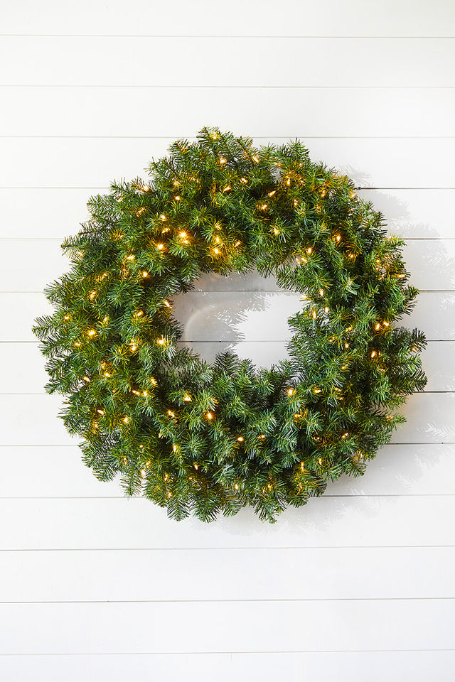 36" Norway Pine Wreath 320T/150WW LED WL/UL