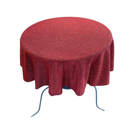 Glitter Shimmer Fabric Tablecloth - Full Covered, 36" Round, Multiple Colors (1 Piece)