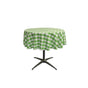 36" Round Tablecloth Polyester Fabric - Checkered Gingham Plaid, 36" Diameter (1 Piece)