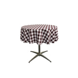 36" Round Tablecloth Polyester Fabric - Checkered Gingham Plaid, 36" Diameter (1 Piece)