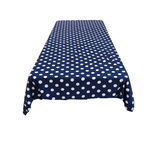 Big Polka Dot Poly Cotton Fabric - Square Tablecloth, 36" X 36", Assorted Colors (1 Piece)