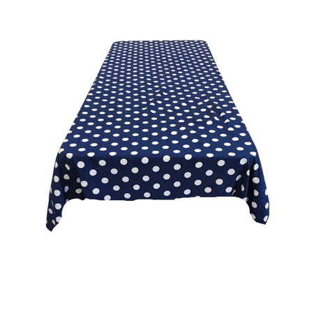 Big Polka Dot Poly Cotton Fabric - Square Tablecloth, 36" X 36", Assorted Colors (1 Piece)