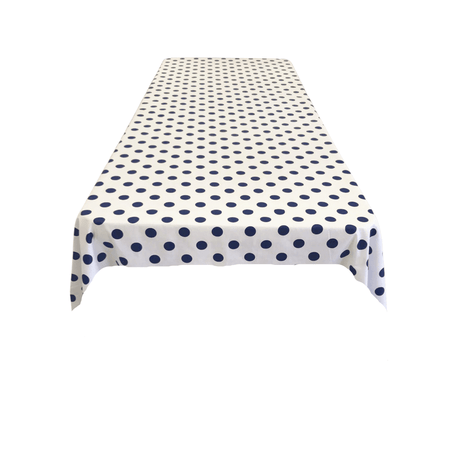 Big Polka Dot Poly Cotton Fabric - Square Tablecloth, 36" X 36", Assorted Colors (1 Piece)