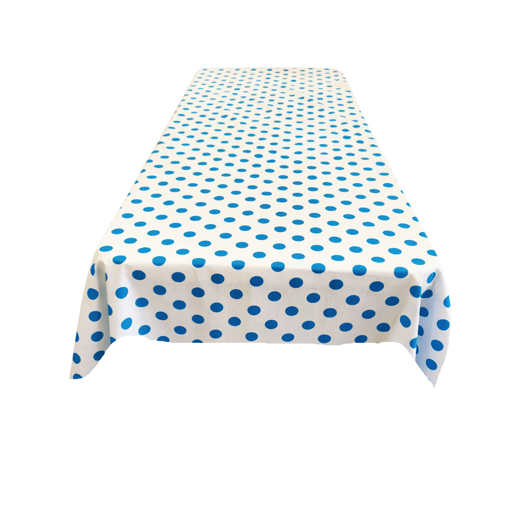 Big Polka Dot Poly Cotton Fabric - Square Tablecloth, 36" X 36", Assorted Colors (1 Piece)