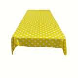 Big Polka Dot Poly Cotton Fabric - Square Tablecloth, 36" X 36", Assorted Colors (1 Piece)