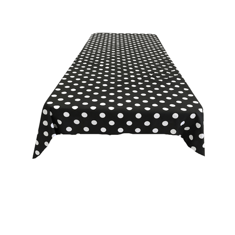 36" X 36" Square Small Polka Dot Poly Cotton Fabric - Black Dot On White, 36" X 36" (1 Piece)