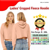 Bella + Canvas® Ladies Cropped Fleece Long Sleeve Hoodie