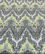 Waverly Palace Sari Cotton Fabric - Elephant, Ivory Background With Black, Light Blue, Light Green Shades And Grey Tones, 54" Width (1 Yard)