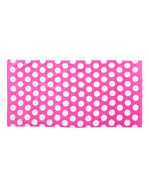 Polka Dot Velour Beach Towel