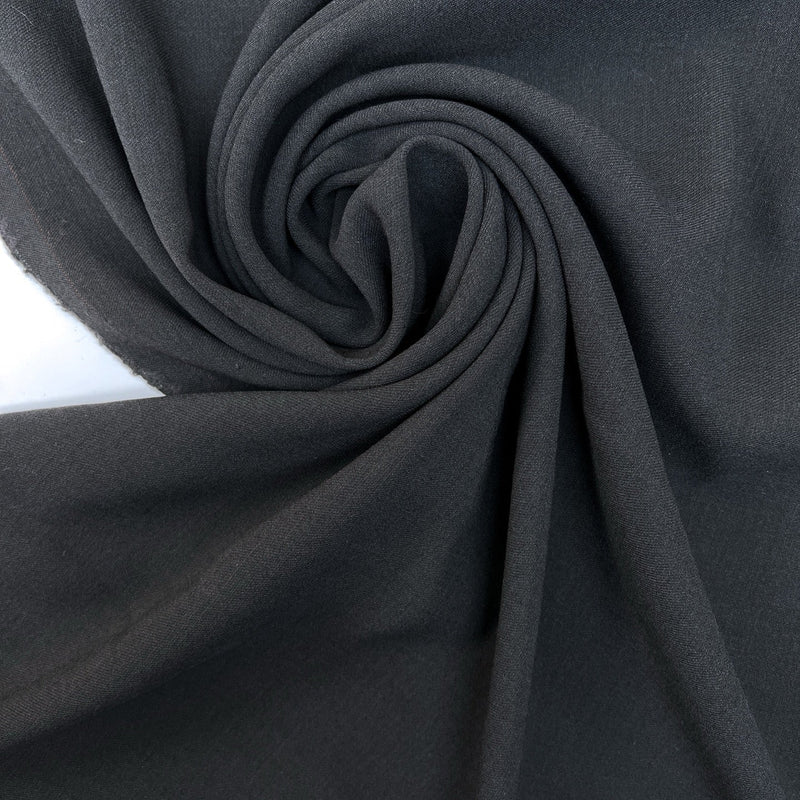 Wool Stretch Twill Gray Black
