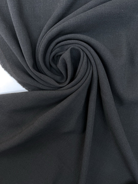 Wool Stretch Twill Gray Black