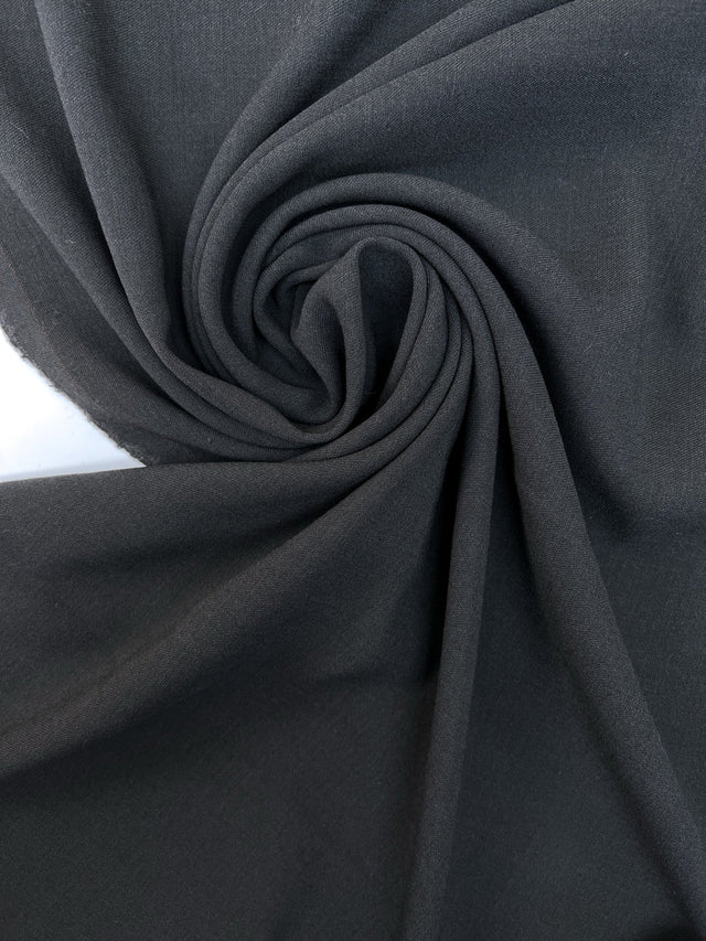 Wool Stretch Twill Gray Black