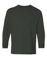 12 Pack : Gildan® Heavy Cotton Youth Crewneck Long Sleeve T-Shirt