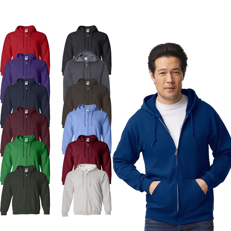 Gildan® Classic Fit Full-Zip Long Sleeve Hooded Sweatshirt