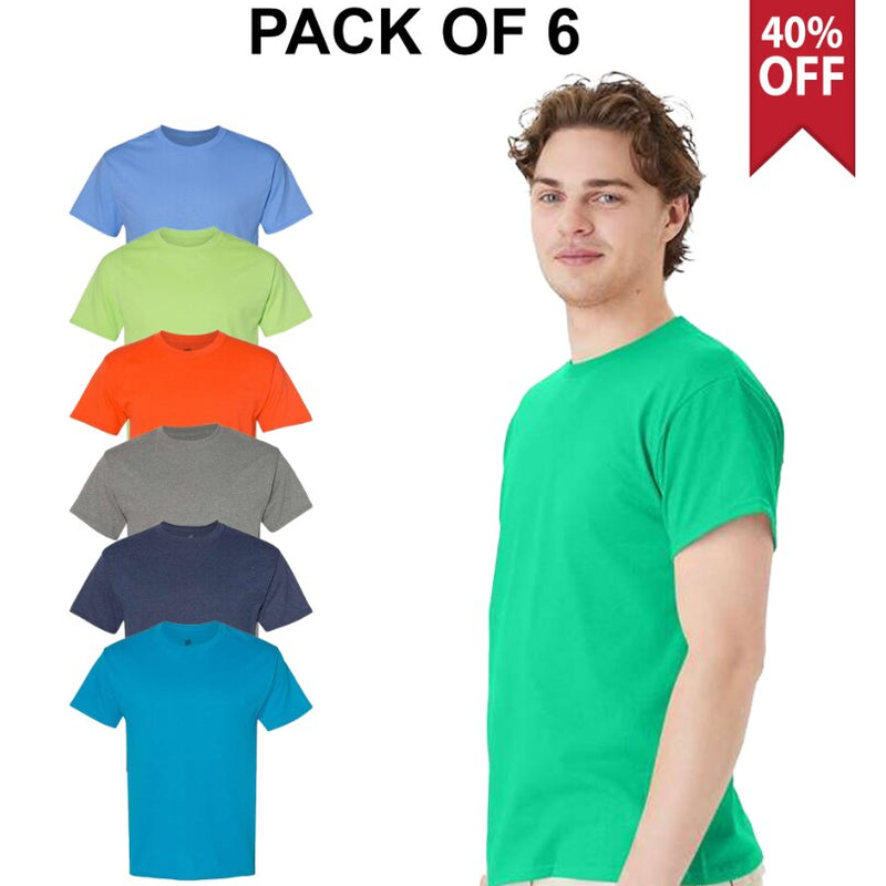 6 Pack: Ecosmart short sleeve Crewneck T-Shirt