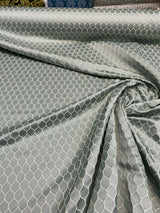 Mermaid Jacquard Polyester Lycra Fabric - Seaglass Blue, Jacquard Pattern, 54" Width (1 Yard)