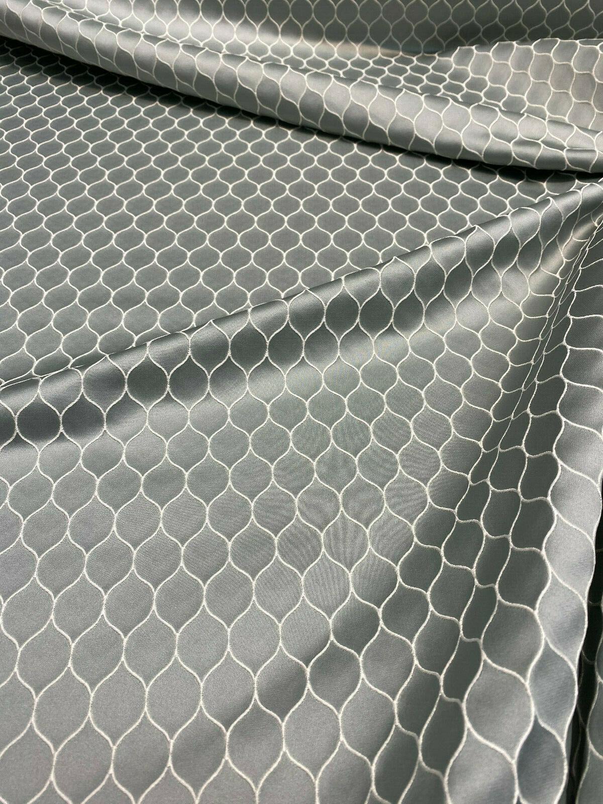 Mermaid Jacquard Polyester Lycra Fabric - Seaglass Blue, Jacquard Pattern, 54" Width (1 Yard)