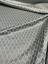 Mermaid Jacquard Polyester Lycra Fabric - Seaglass Blue, Jacquard Pattern, 54" Width (1 Yard)