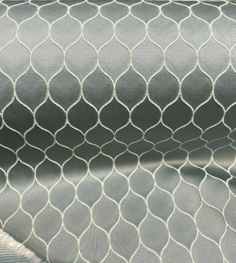 Mermaid Jacquard Polyester Lycra Fabric - Seaglass Blue, Jacquard Pattern, 54" Width (1 Yard)