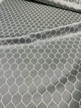 Mermaid Jacquard Polyester Lycra Fabric - Seaglass Blue, Jacquard Pattern, 54" Width (1 Yard)