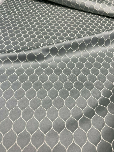 Mermaid Jacquard Polyester Lycra Fabric - Seaglass Blue, Jacquard Pattern, 54" Width (1 Yard)