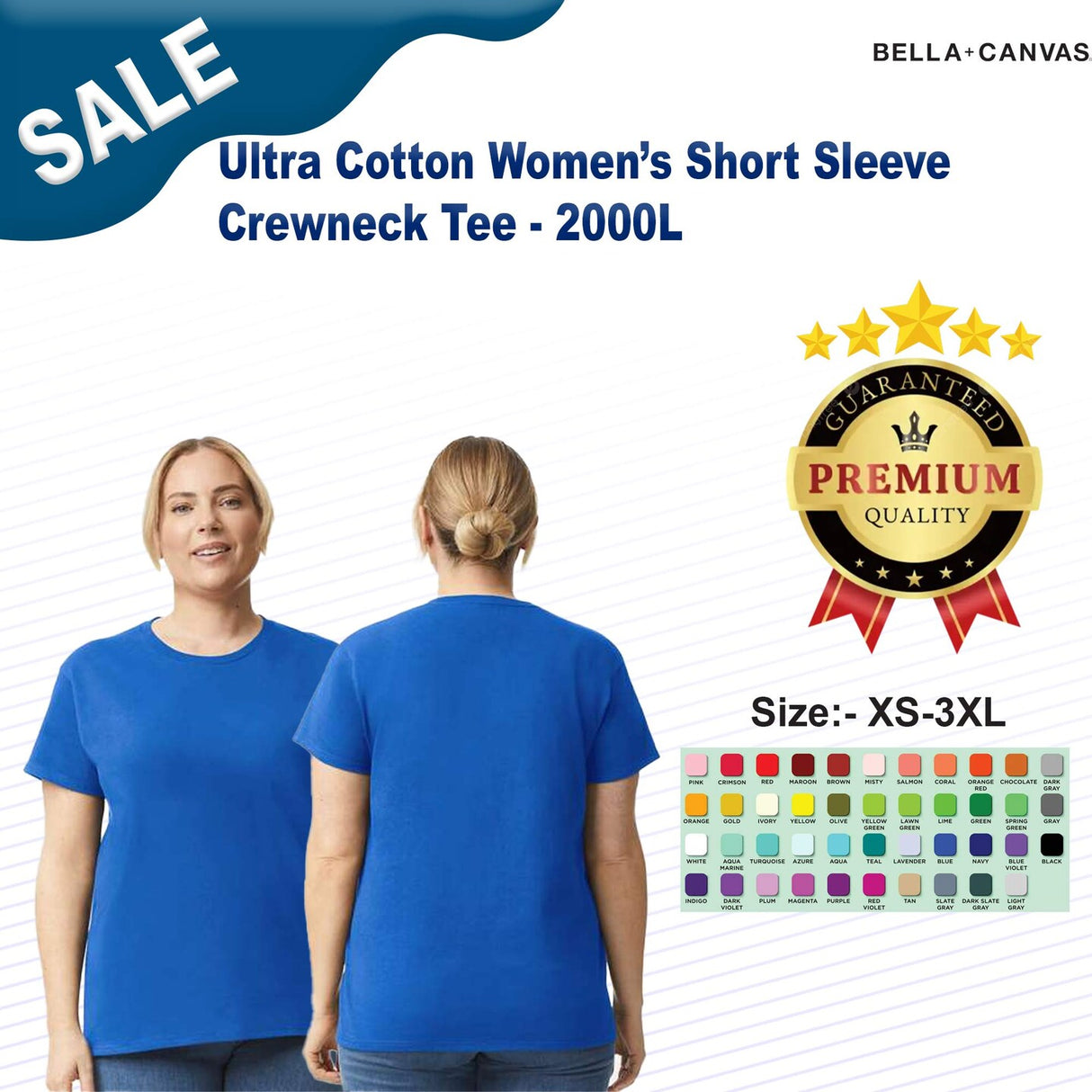 Gildan® Ultra Cotton Women’s Short Sleeve Crewneck Tee