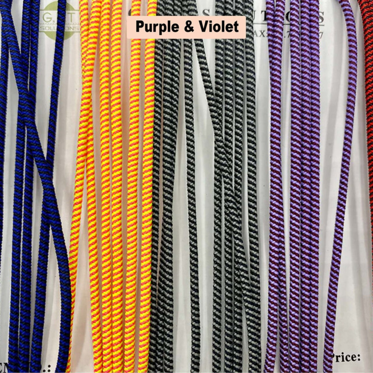 10 Yards Purple & Violet Two-Tone Elastic Cord