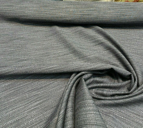 Dapper Charcoal Rayon Polyester Upholstery Fabric - Dark Grey Textured, 55" Width (1 Yard)