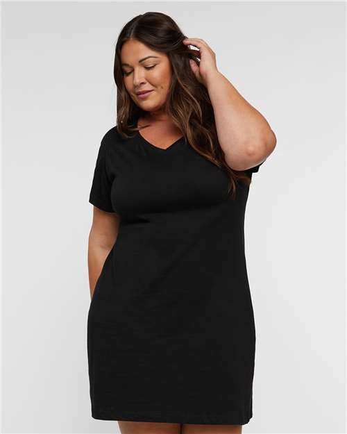 Women's Fine Jersey Short Sleeve V-Neck Coverup