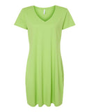Women's Fine Jersey Short Sleeve V-Neck Coverup