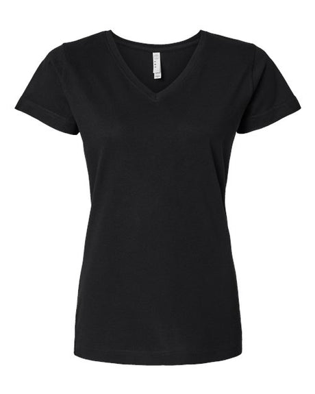 LAT Women's Fine Jersey V-Neck Tee