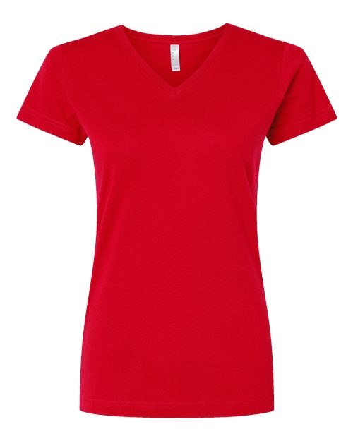 LAT Women's Fine Jersey V-Neck Tee