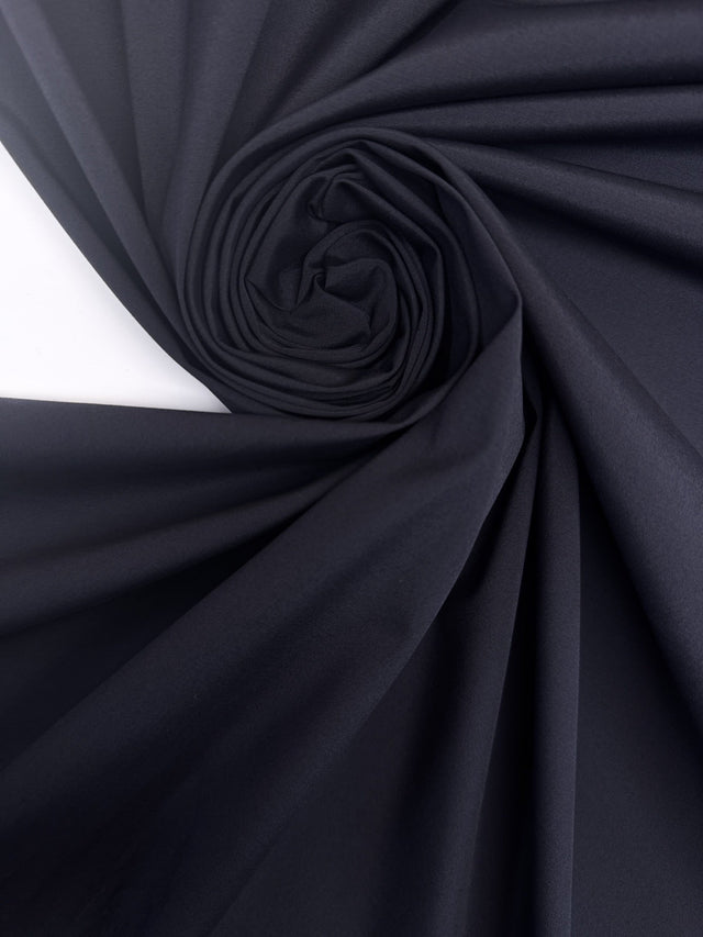 Italian Blue Cotton Fabric With Elastane