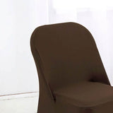 1 Piece Chocolate Stretch Spandex Chair Cover for Warm Folding Seating