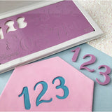 Sweet Stamp Set of Elegant Numbers & Symbols