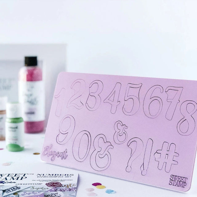 Sweet Stamp Set of Elegant Numbers & Symbols