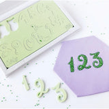 Sweet Stamp Set of Curly Numbers & Symbols