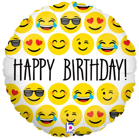 Emoji Birthday Foil Balloon
