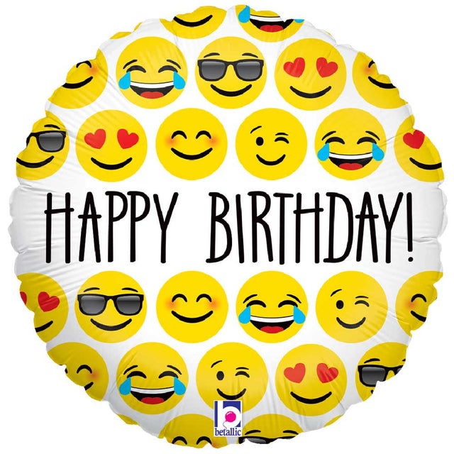 Emoji Birthday Foil Balloon