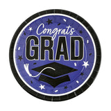 9" Congrats Grad Round Paper Dinner Plates 25 Count