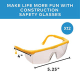 Bright Yellow Kids Construction Costume Glasses - 12 Pc. for Creative Play