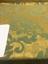 Fabricut Green Gold Jacobean Reversible Drapery Fabric - Green Gold Jacobean Reversible, 56" Width (1 Yard)