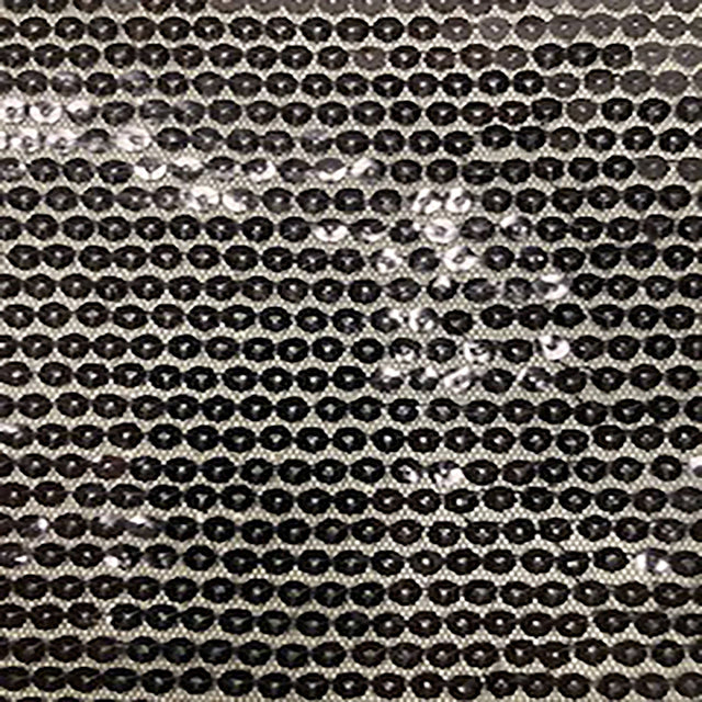 Sequin Polyester Mesh Fabric 5 Mil Black